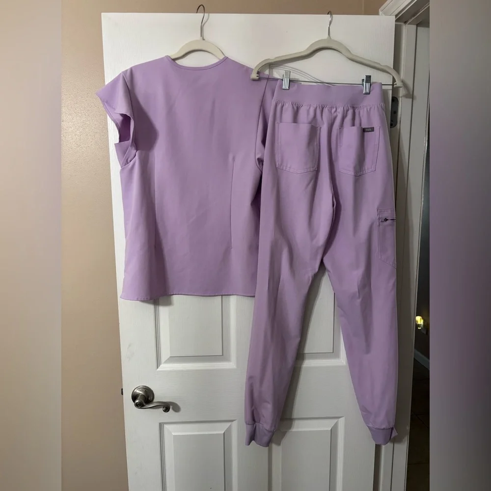 Lilac Women’s Scrub Set - Top & Jogger Pants - Picture 2 of 8